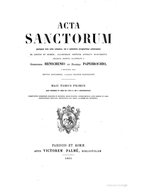 Edition page: Acta Sanctorum
