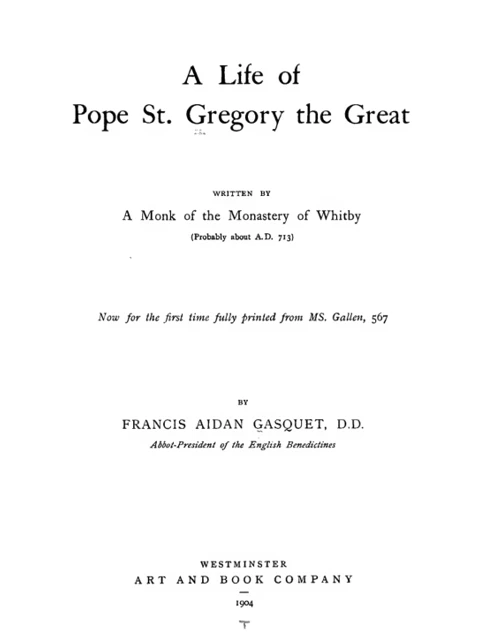Edition page: The Earliest Life of Saint Gregory the Great