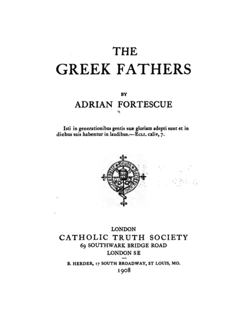 Edition page: The Greek Fathers