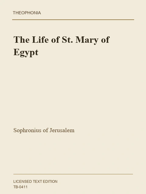 Edition page: The Life of Mary of Egypt
