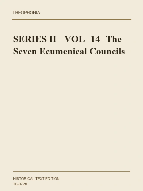 Edition page: The Seven Ecumenical Councils