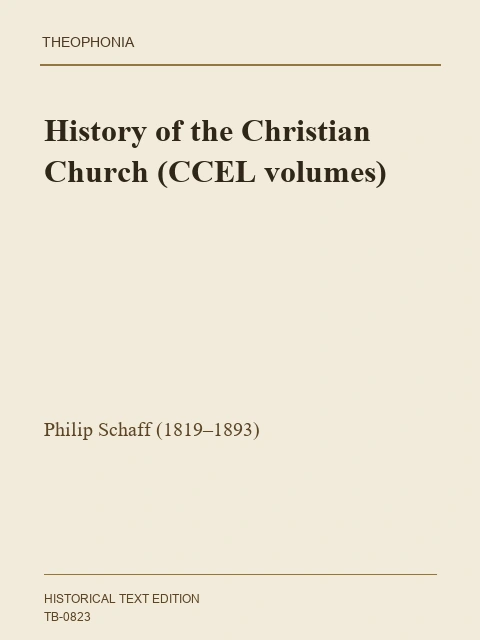 Edition page: History of the Christian Church: Apostolic Christianity