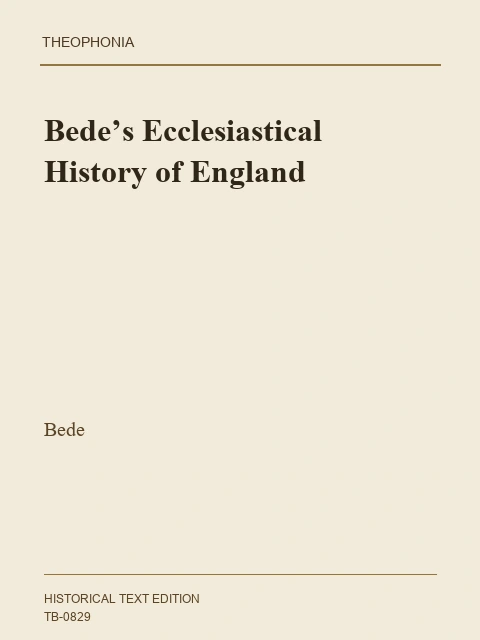 Edition page: Ecclesiastical History of the English People