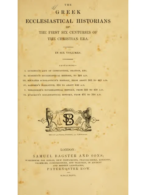 Edition page: Ecclesiastical History