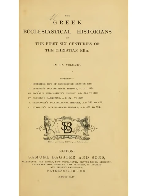 Edition page: Ecclesiastical History