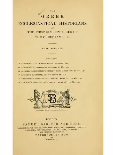 Edition page: Ecclesiastical History