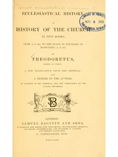 Edition page: Ecclesiastical History