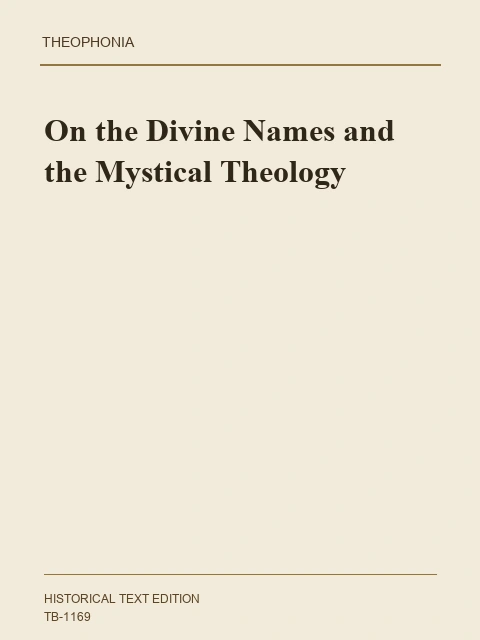 Edition page: On the Divine Names and Mystical Theology