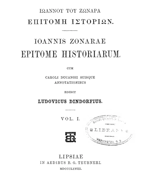 Edition page: Epitome of Histories: Volume 1