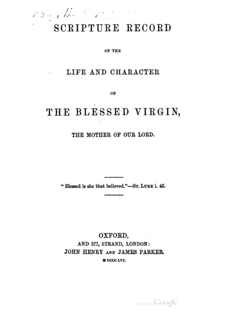 Edition page: The Scripture Record of the Blessed Virgin Mary