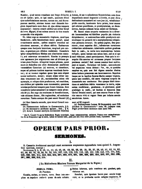 Edition page: Sermons of Caesarius of Arles