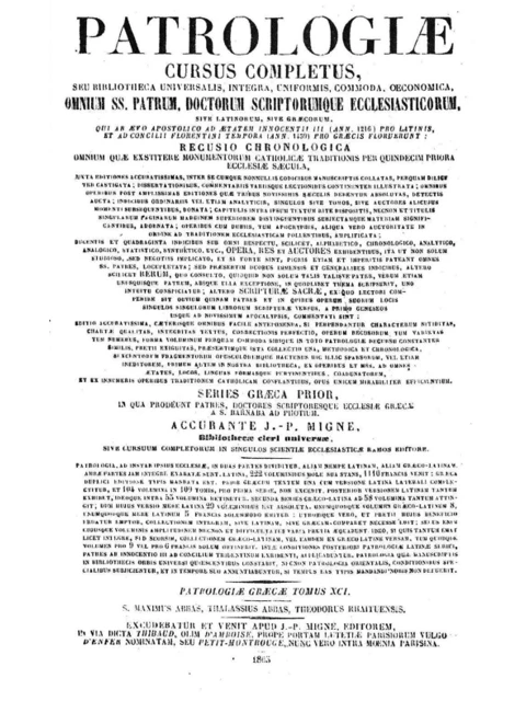 Edition page: To the Presbyter Marinus and Related Theological Texts