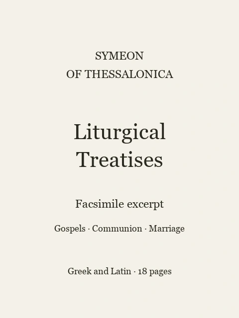Edition page: Sacramental and Prayer Excerpts