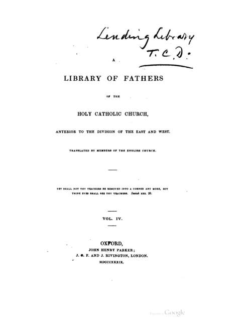 Edition page: Homilies on First Corinthians, I to XXIV